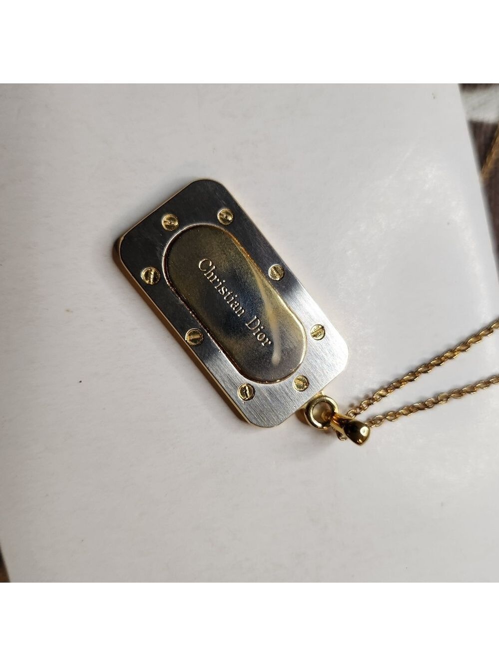 Dior Paris Necklace Gold tone